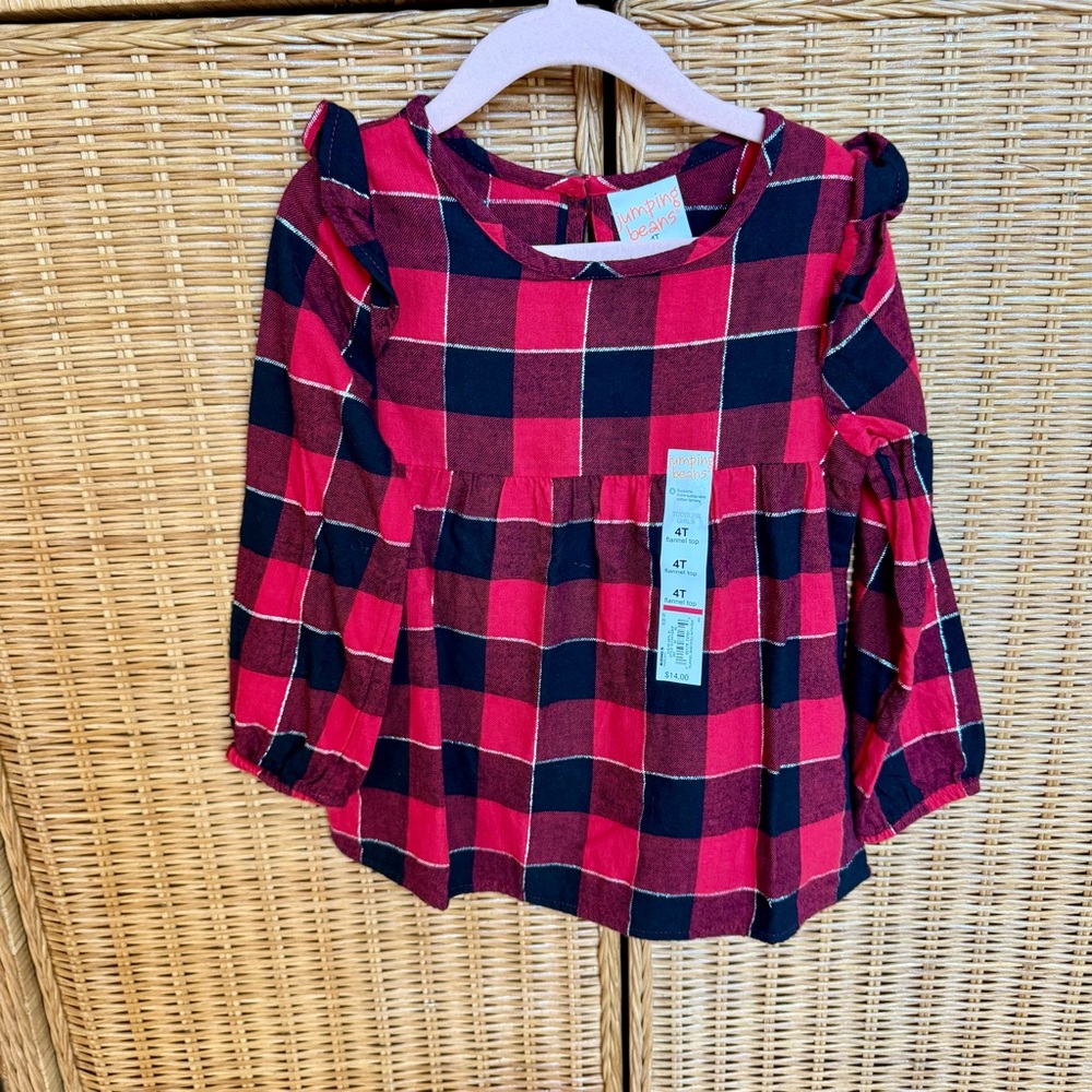 Plaid Kids Shirt - Red and Black